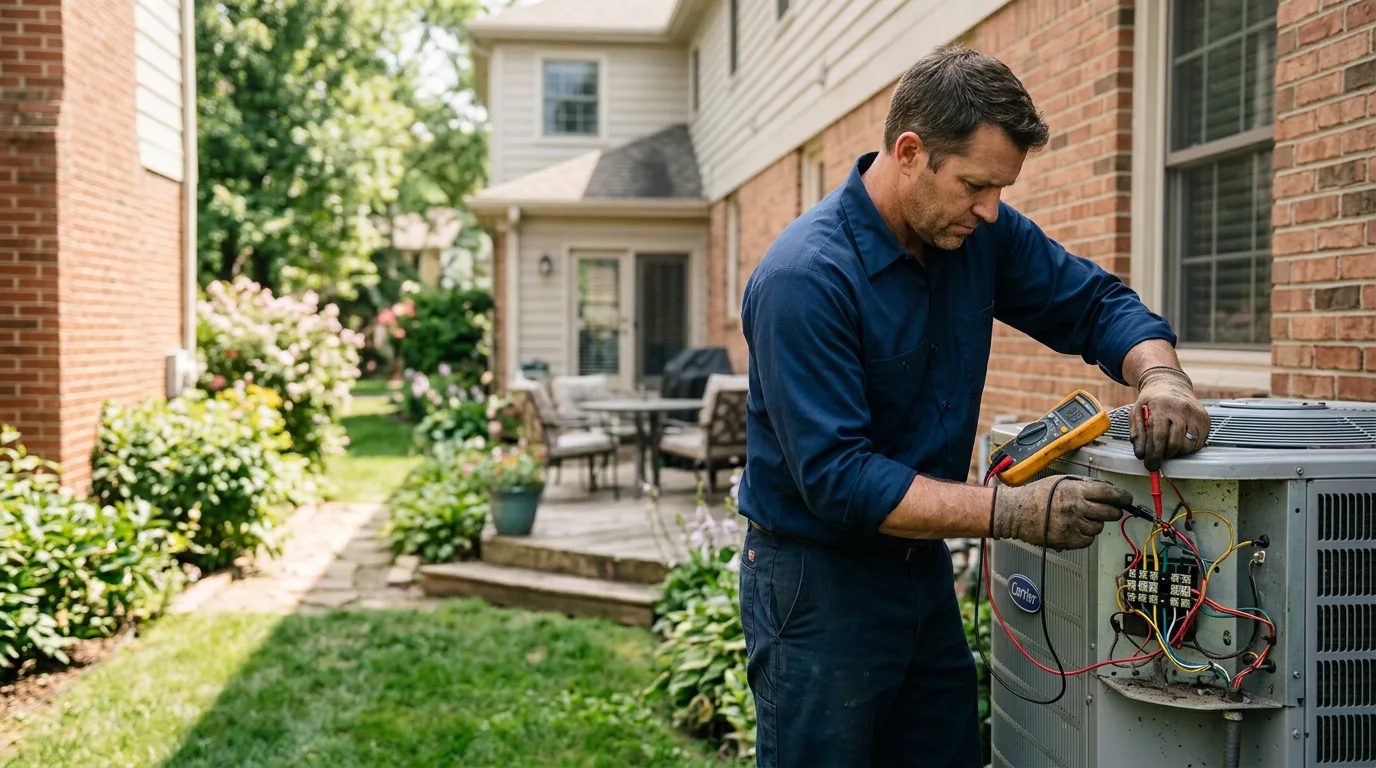 HVAC technician working near Raleigh, NC